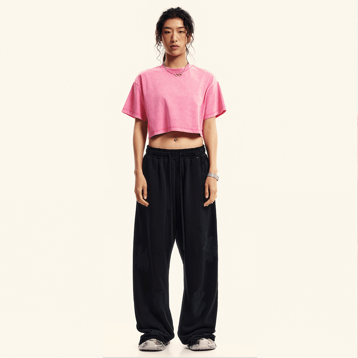 Ladies Cropped Top Therapy and Honesty [White]