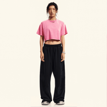 Ladies Cropped Top Therapy and Honesty [White]