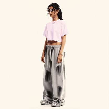 Ladies Cropped Top Therapy and Honesty [White]