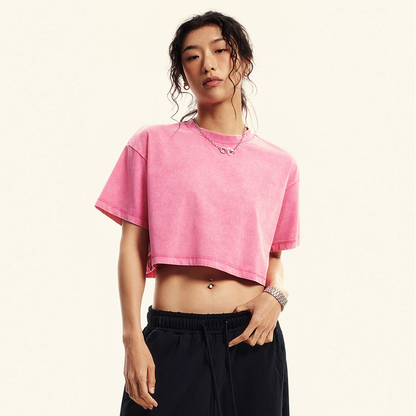Ladies Cropped Top Therapy and Honesty [White]