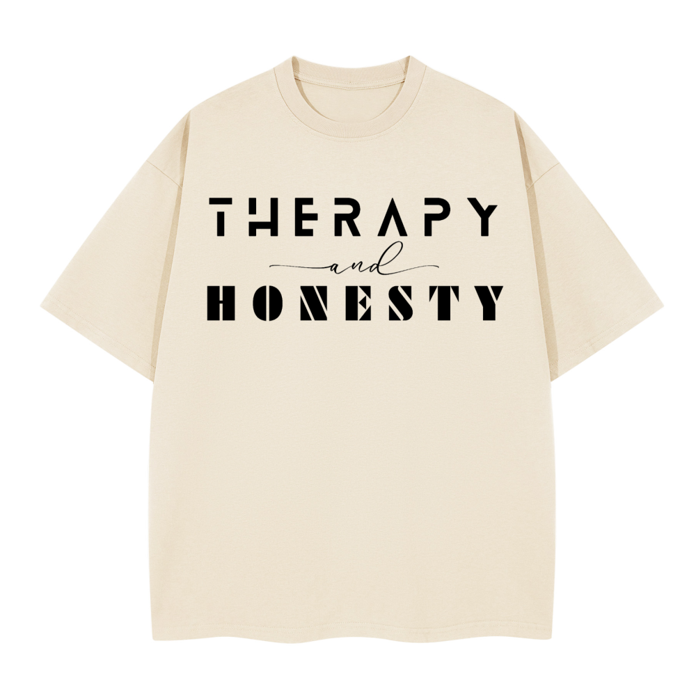 Boxy Shirt Therapy and Honesty [Black]