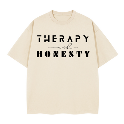 Boxy Shirt Therapy and Honesty [Black]