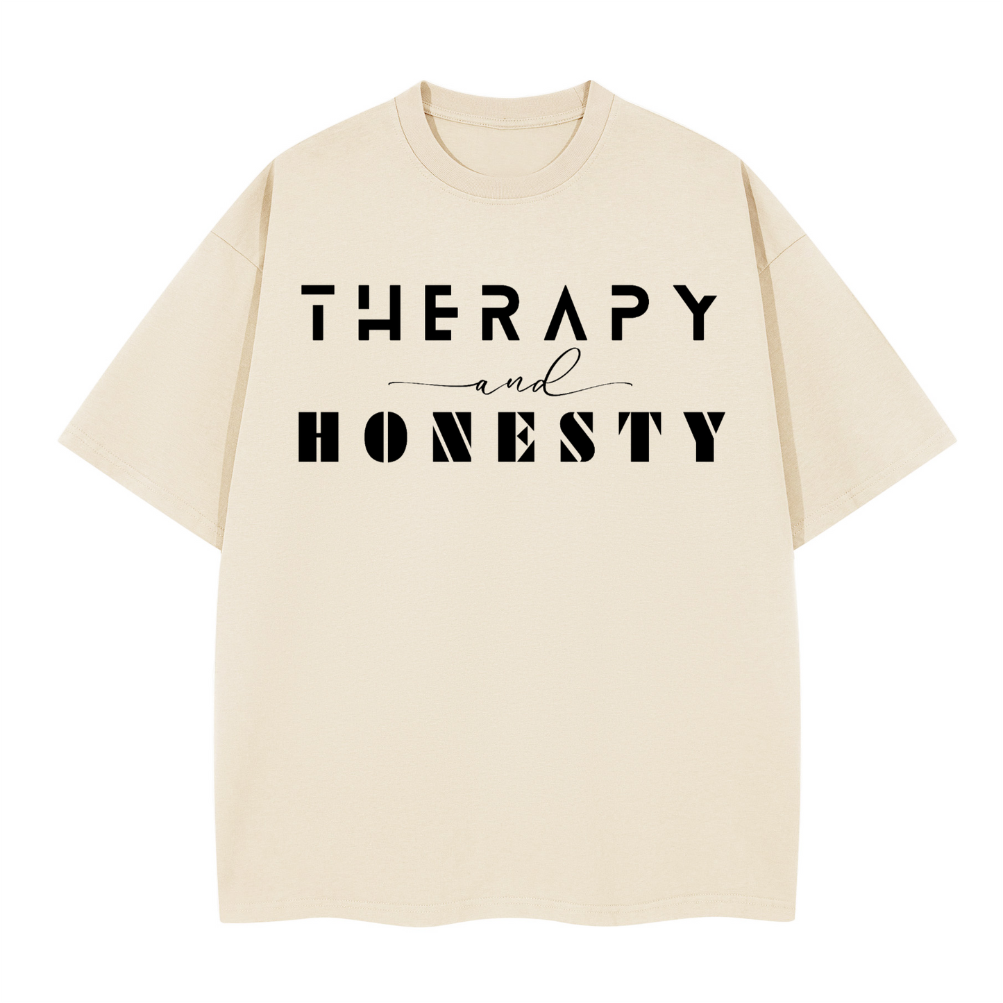 Boxy Shirt Therapy and Honesty [Black]