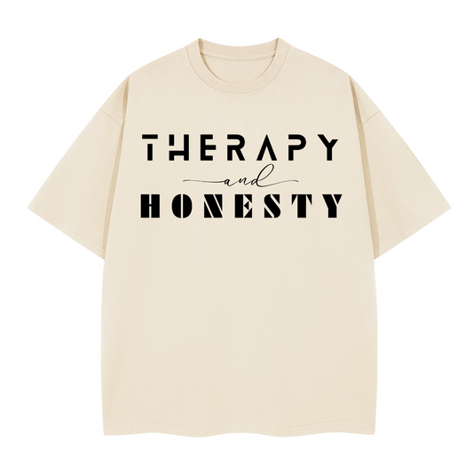 Boxy Shirt Therapy and Honesty [Black]