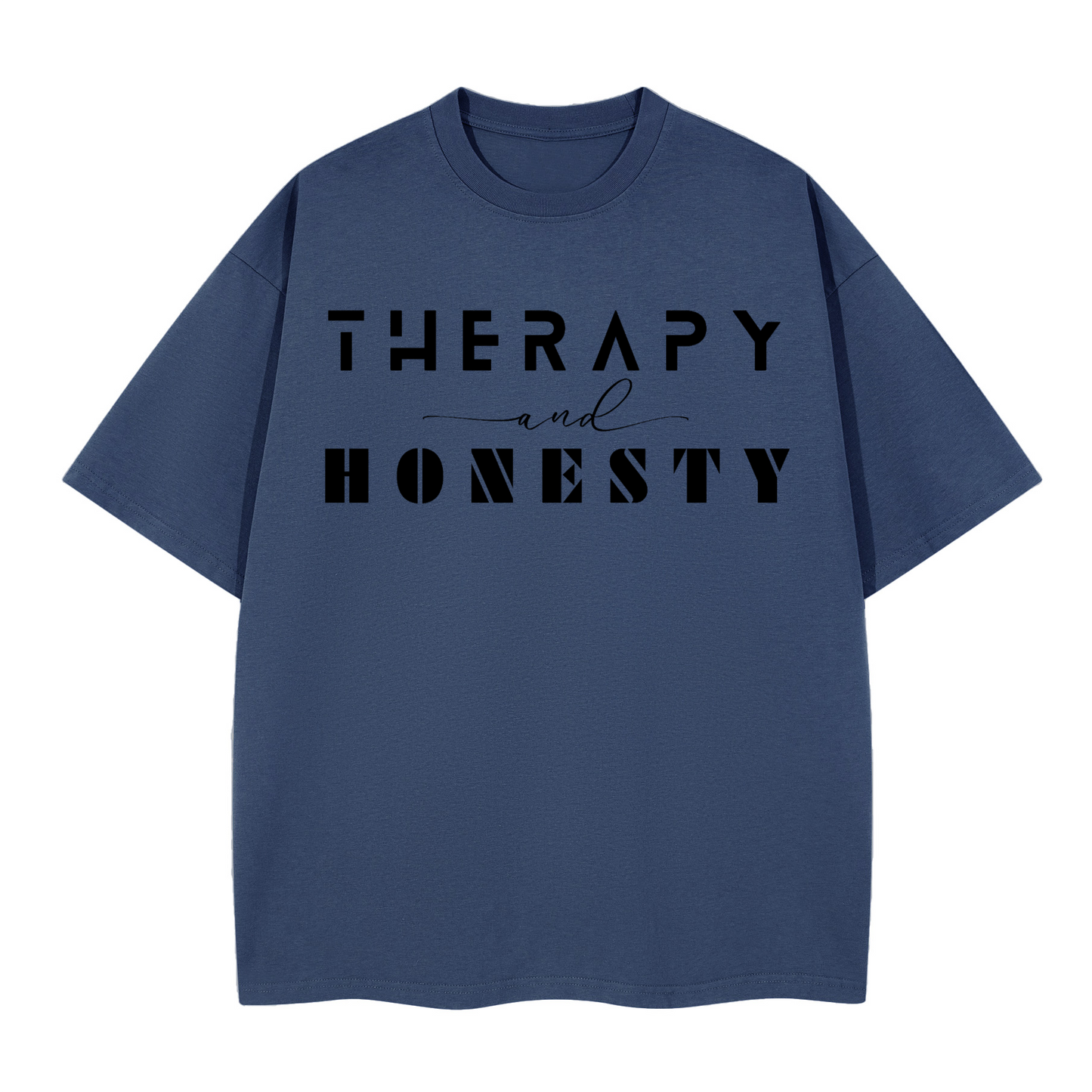 Boxy Shirt Therapy and Honesty [Black]