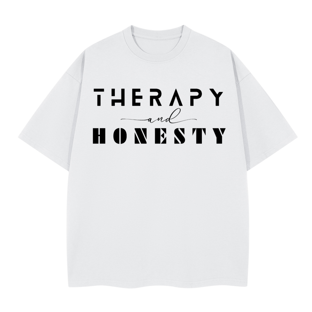 Boxy Shirt Therapy and Honesty [Black]