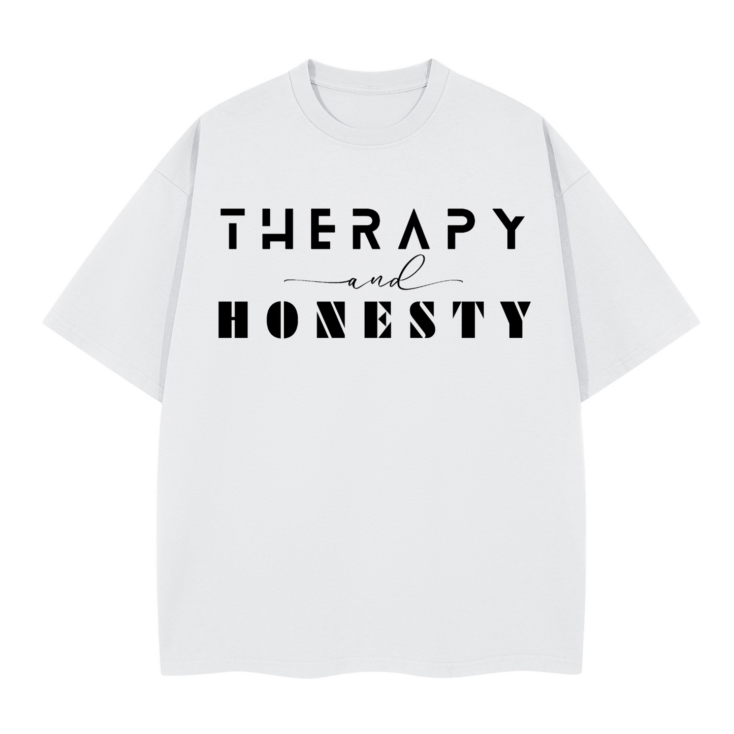 Boxy Shirt Therapy and Honesty [Black]