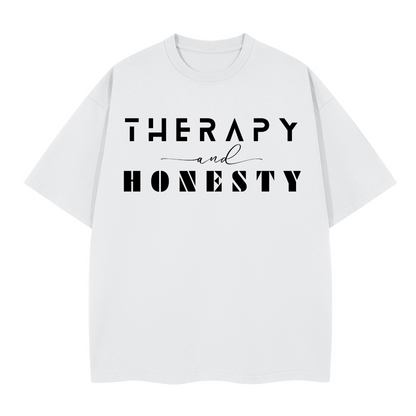 Boxy Shirt Therapy and Honesty [Black]