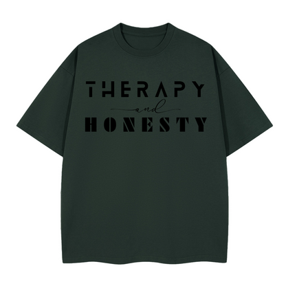 Boxy Shirt Therapy and Honesty [Black]