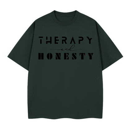 Boxy Shirt Therapy and Honesty [Black]