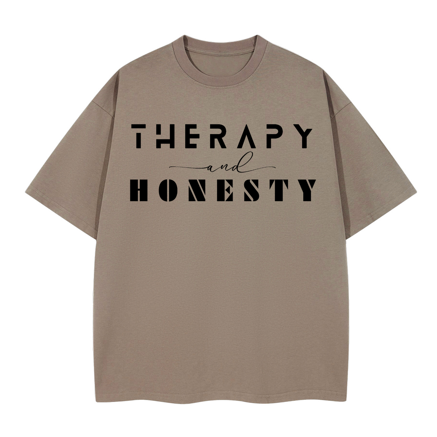Boxy Shirt Therapy and Honesty [Black]
