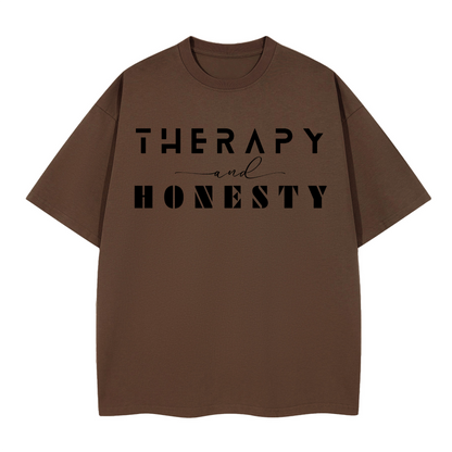 Boxy Shirt Therapy and Honesty [Black]