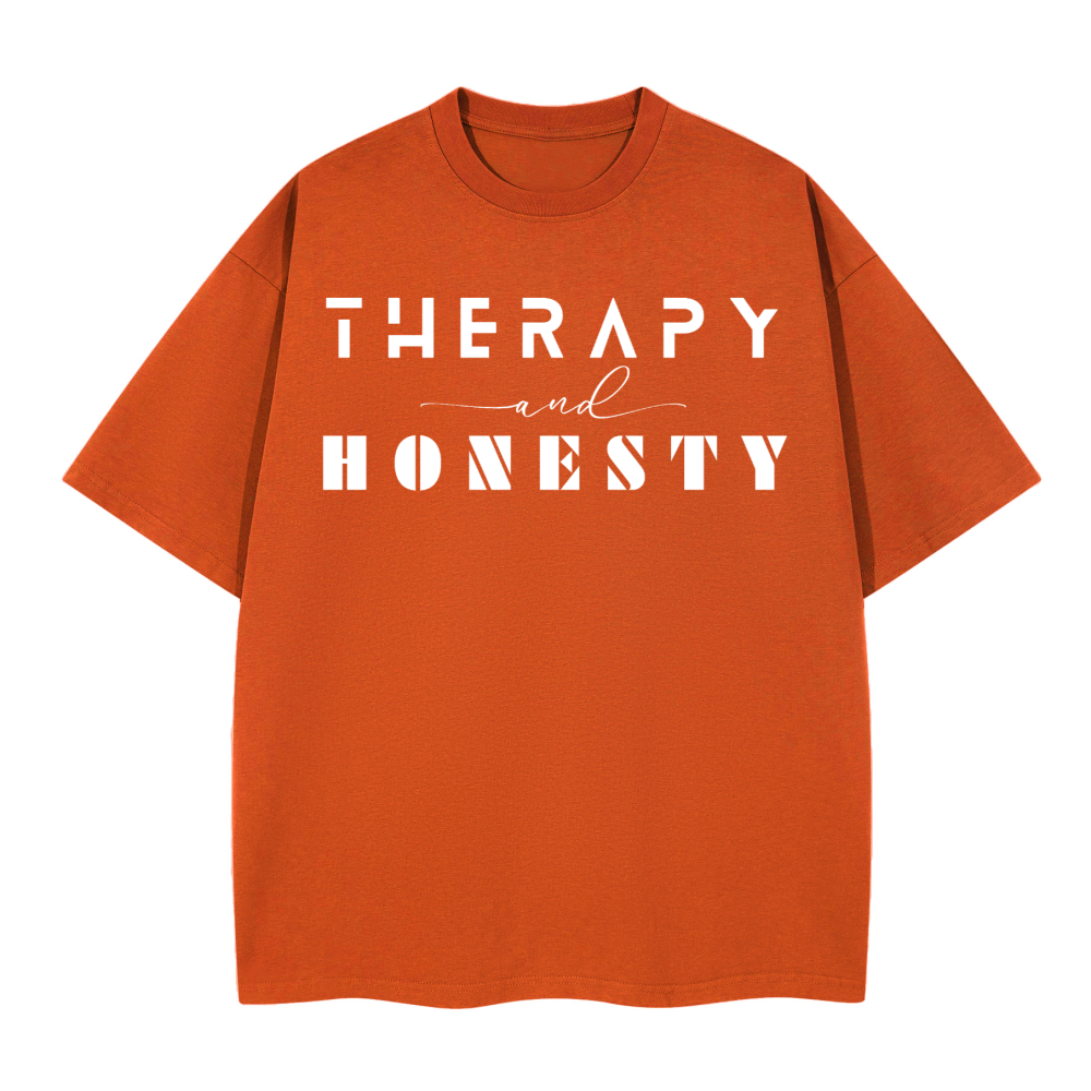 Boxy Shirt Therapy and Honesty [White]