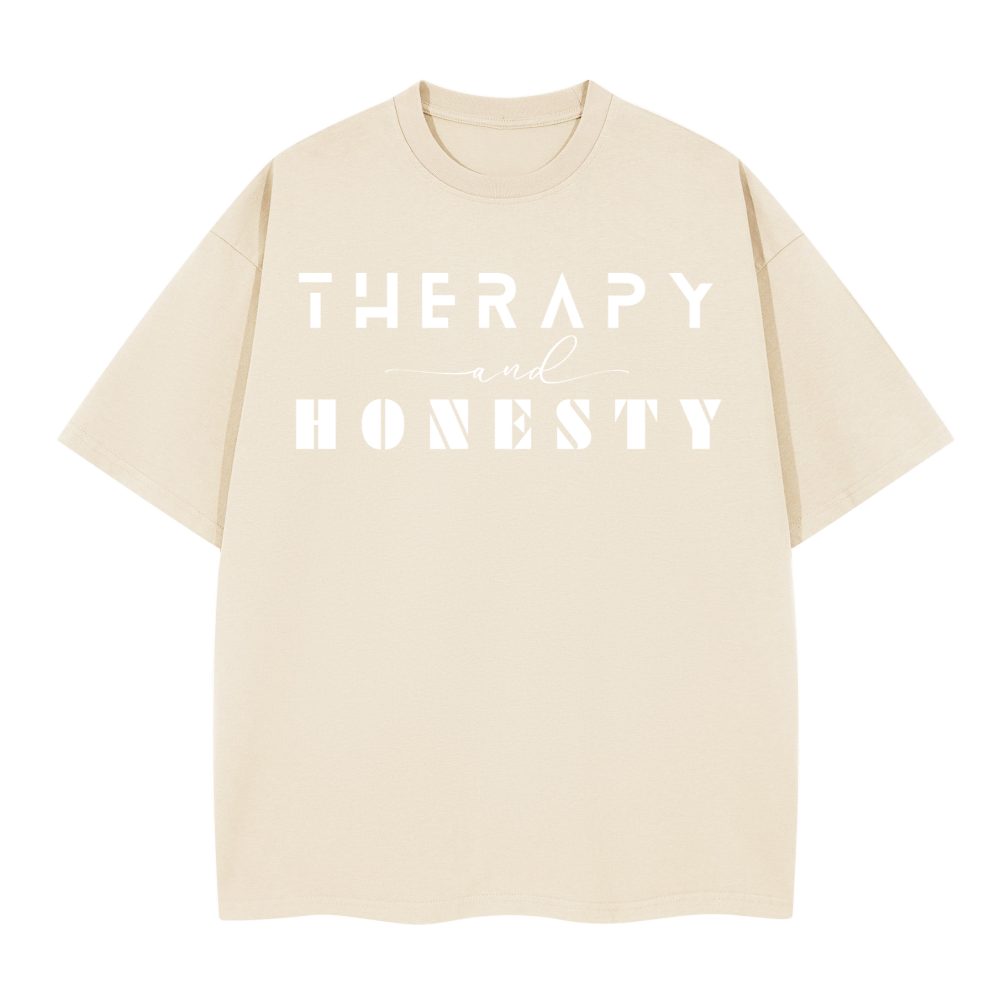 Boxy Shirt Therapy and Honesty [White]