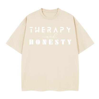 Boxy Shirt Therapy and Honesty [White]