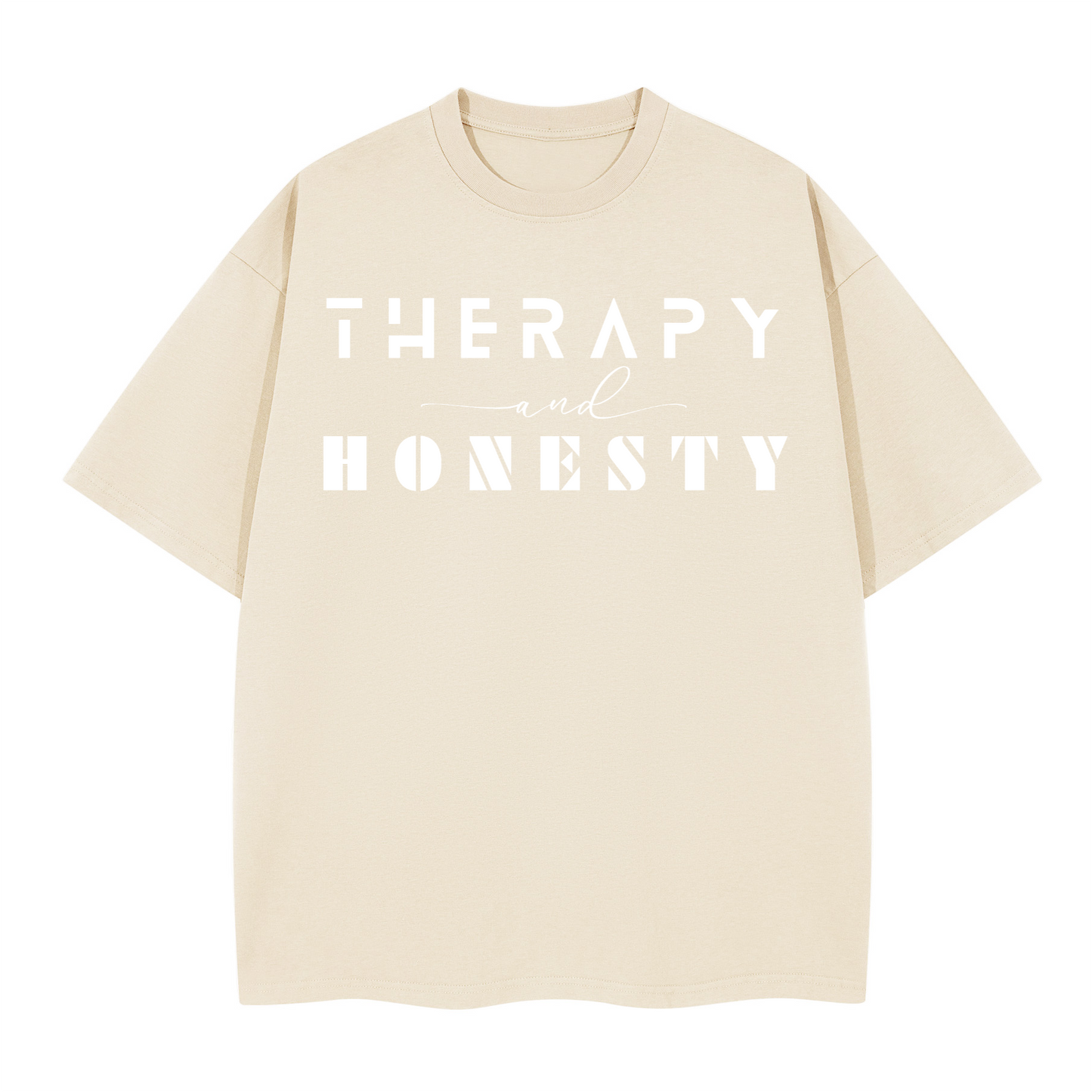 Boxy Shirt Therapy and Honesty [White]