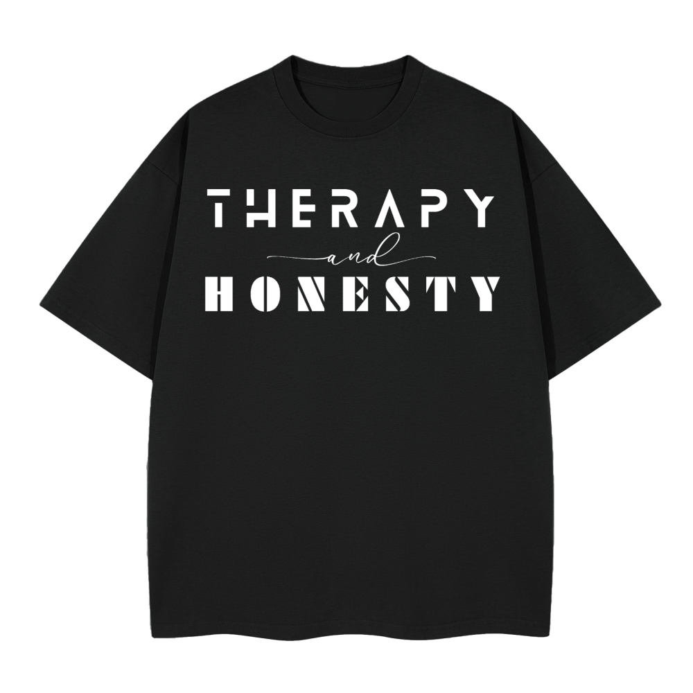 Boxy Shirt Therapy and Honesty [White]