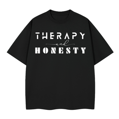 Boxy Shirt Therapy and Honesty [White]