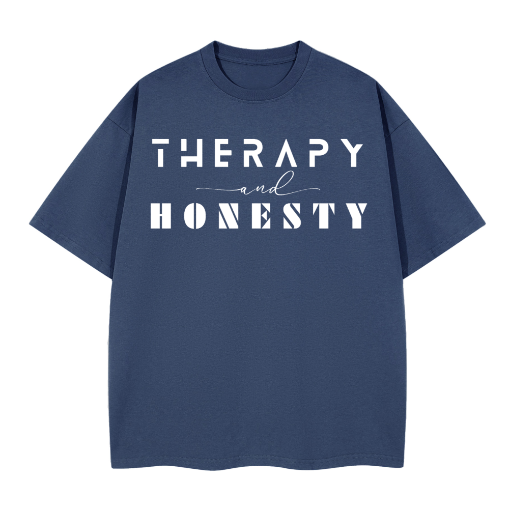 Boxy Shirt Therapy and Honesty [White]