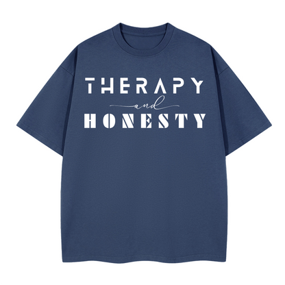 Boxy Shirt Therapy and Honesty [White]