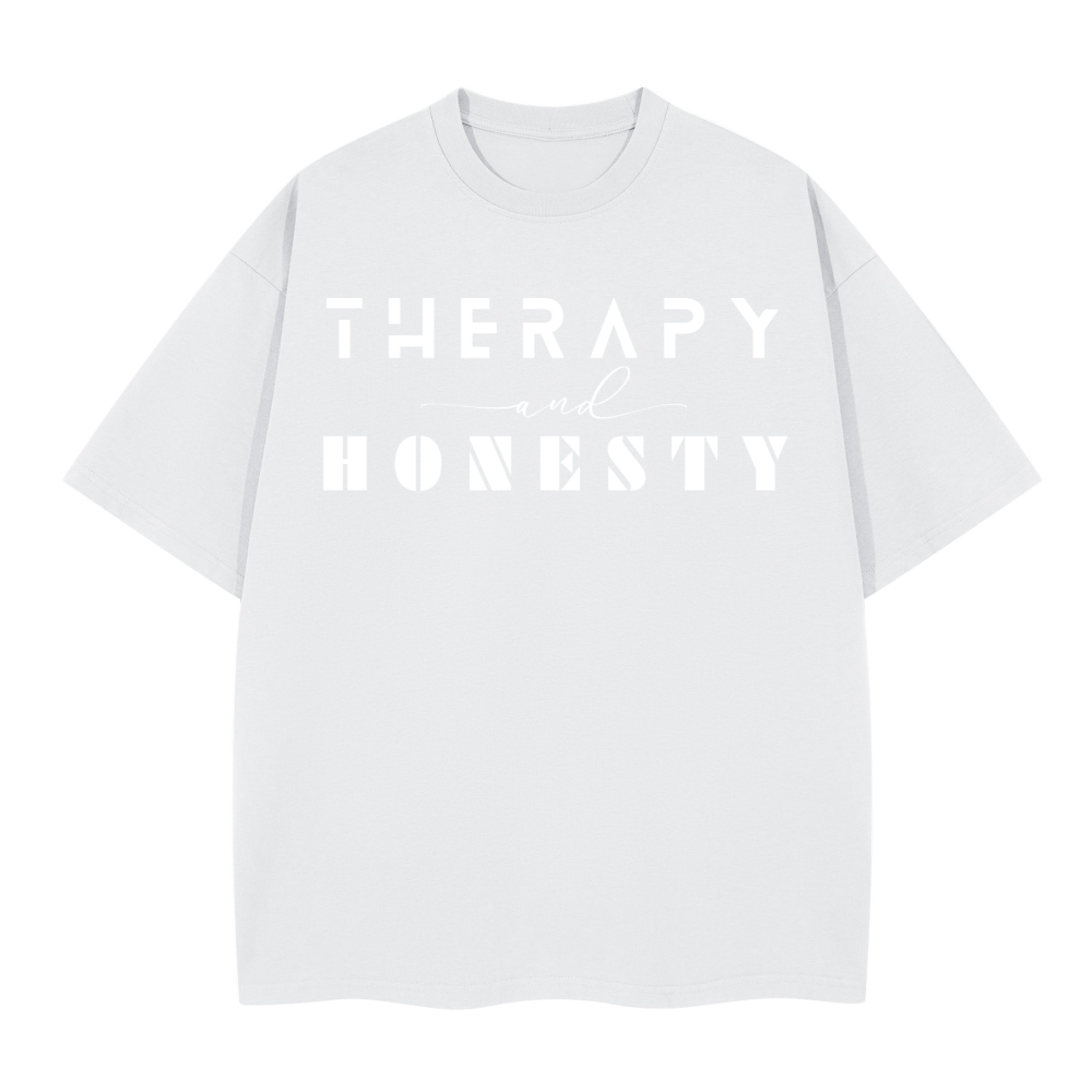 Boxy Shirt Therapy and Honesty [White]