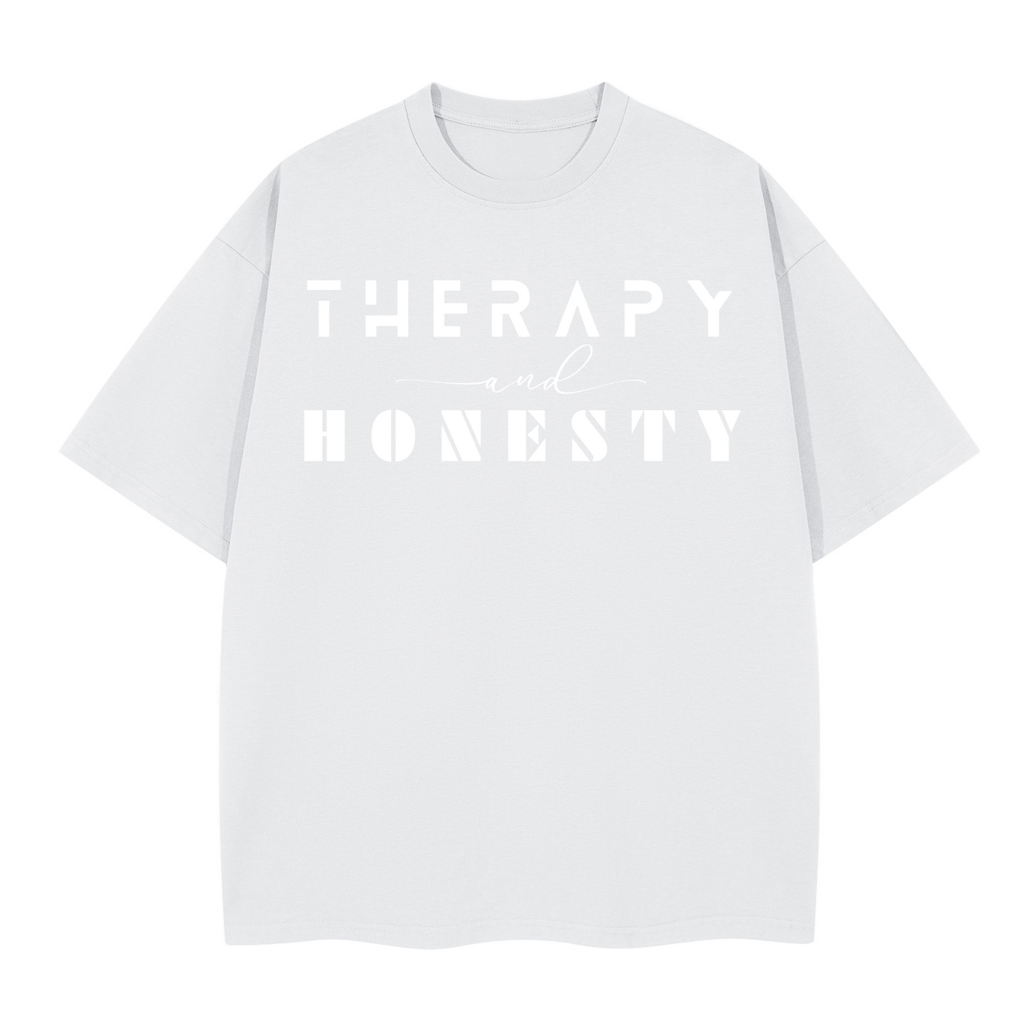 Boxy Shirt Therapy and Honesty [White]