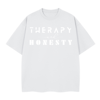 Boxy Shirt Therapy and Honesty [White]