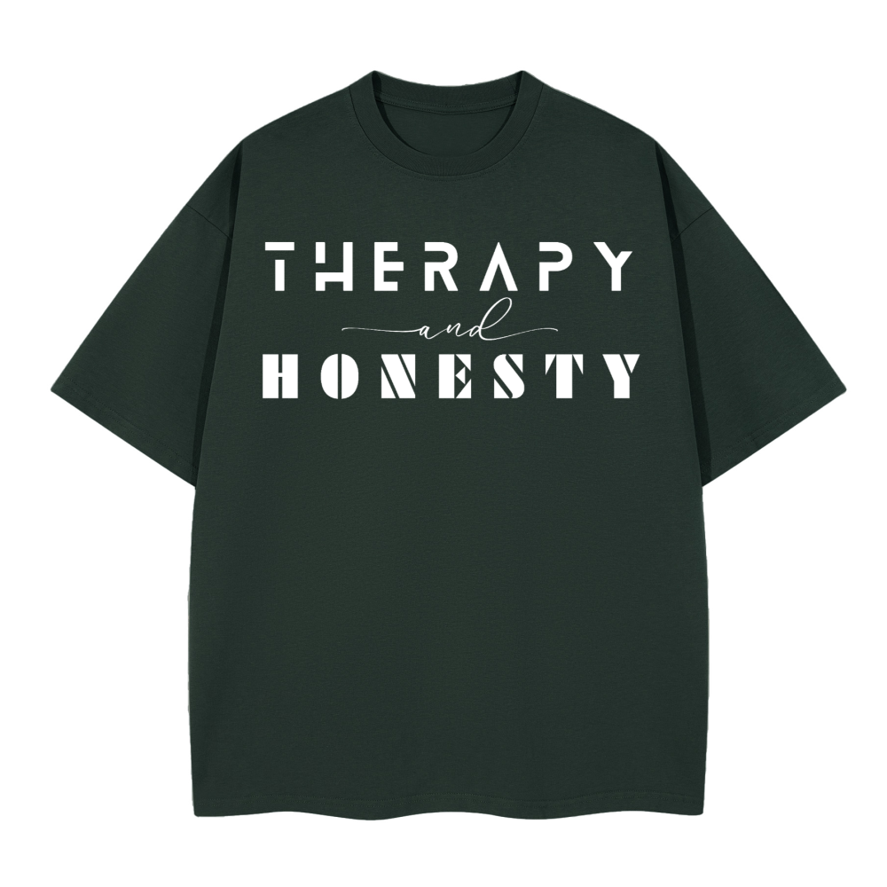 Boxy Shirt Therapy and Honesty [White]