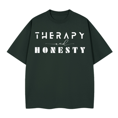 Boxy Shirt Therapy and Honesty [White]