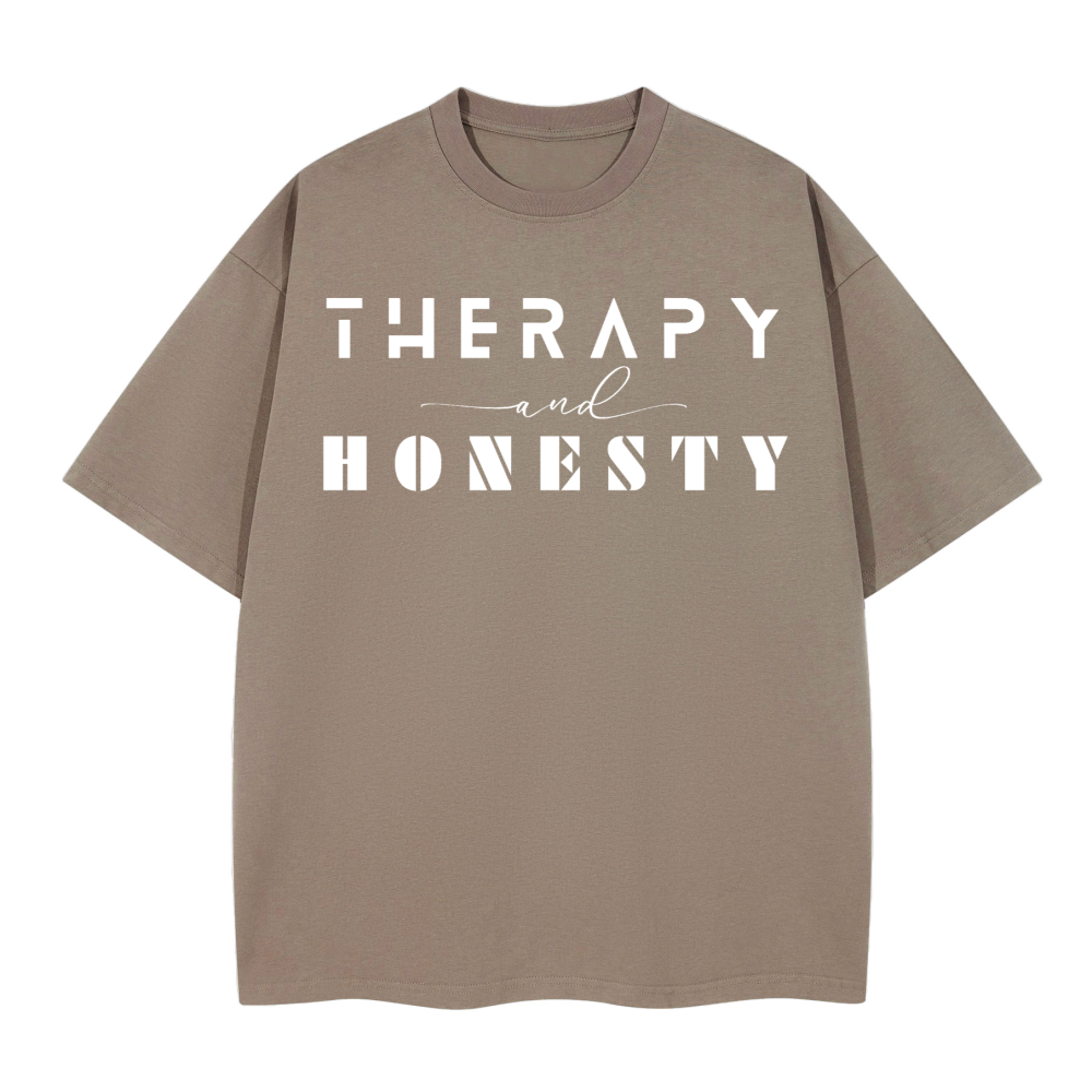 Boxy Shirt Therapy and Honesty [White]