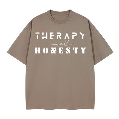 Boxy Shirt Therapy and Honesty [White]