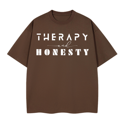 Boxy Shirt Therapy and Honesty [White]