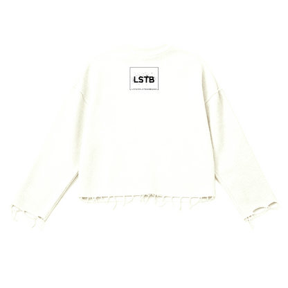 Thermal Cropped Ripped Long Sleeve Therapy and Honesty Shirt