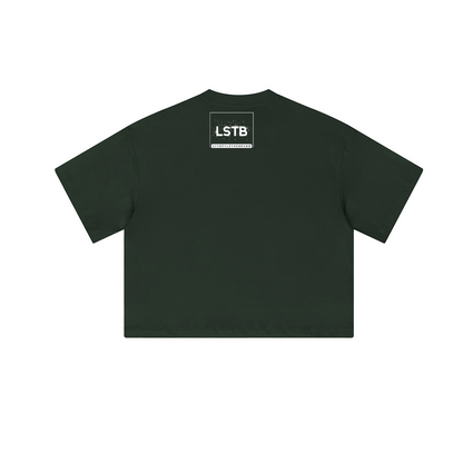 Cropped Oversized Therapy and Honesty Shirt [White]