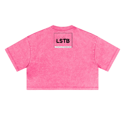 Ladies Cropped Top Therapy and Honesty [Black]