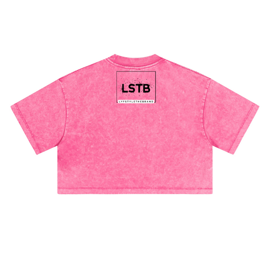 Ladies Cropped Top Therapy and Honesty [Black]