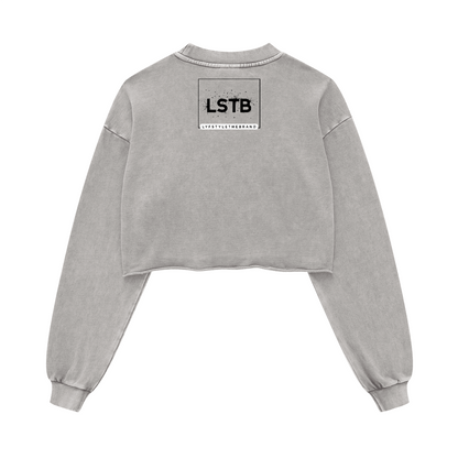 Ladies Cropped Top Therapy and Honesty [Black]