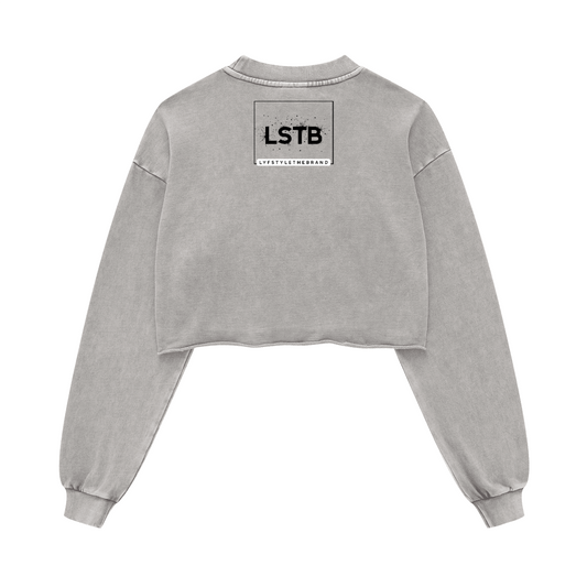 Ladies Cropped Top Therapy and Honesty [Black]