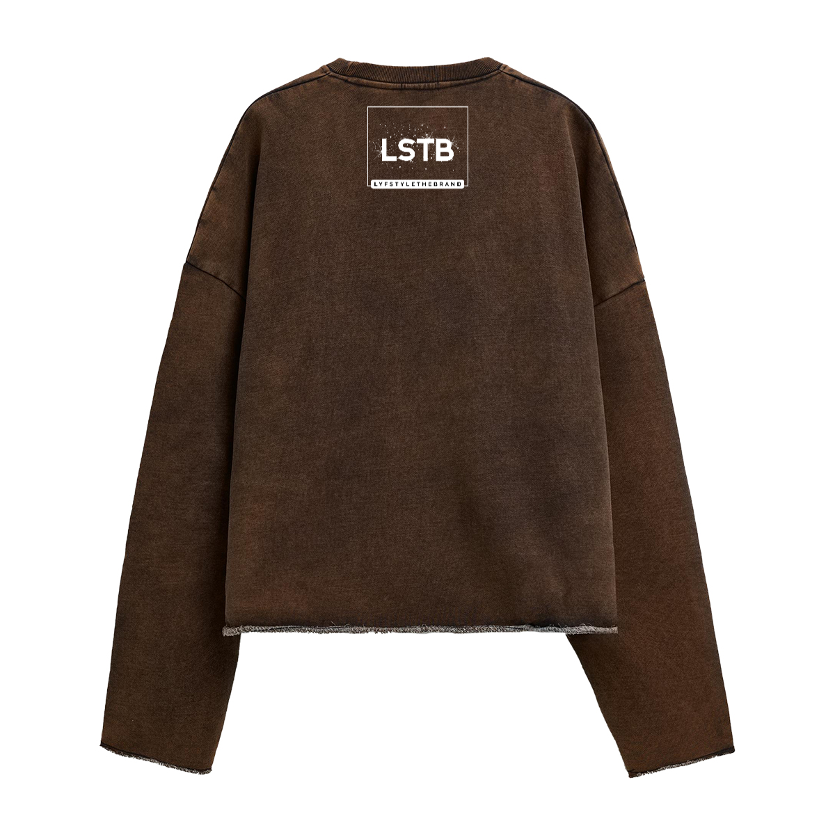 Oversized Cropped Long Sleeve Sweater Therapy and Honesty