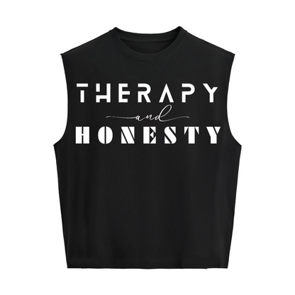 Boxy Cropped Therapy and Honesty Tank Top
