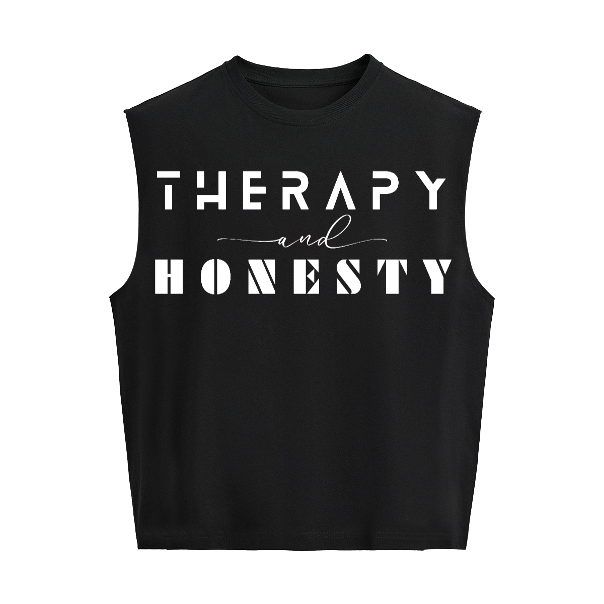 Boxy Cropped Therapy and Honesty Tank Top