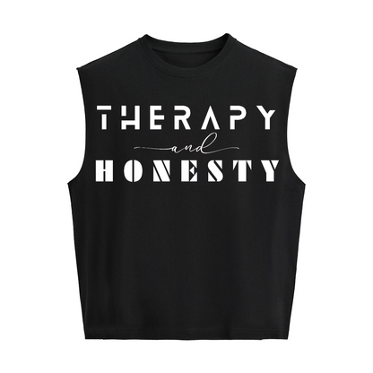 Boxy Cropped Therapy and Honesty Tank Top