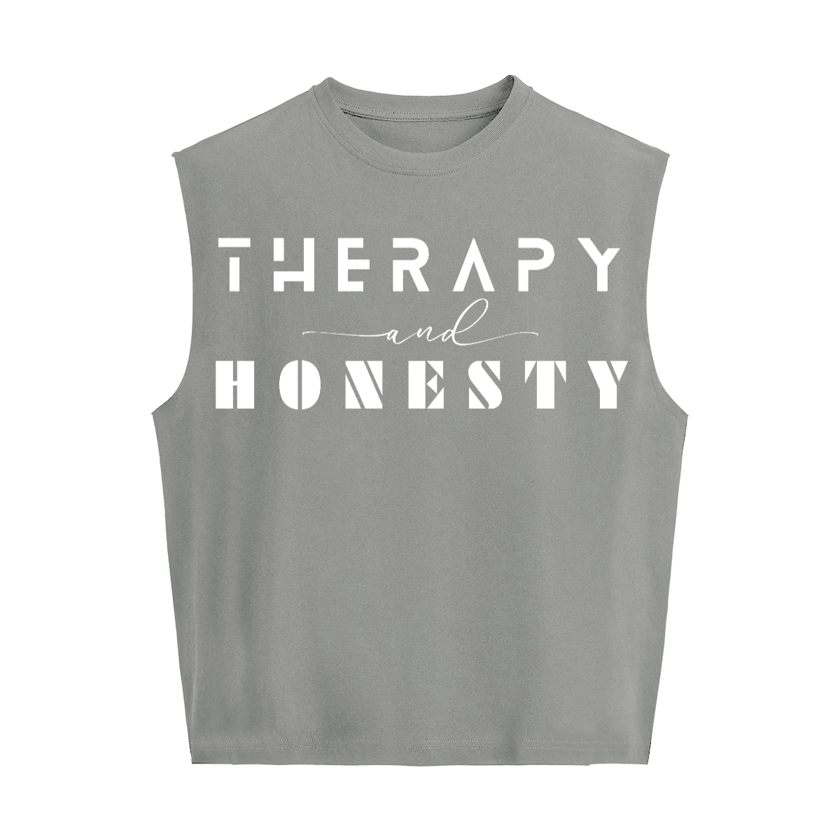 Boxy Cropped Therapy and Honesty Tank Top