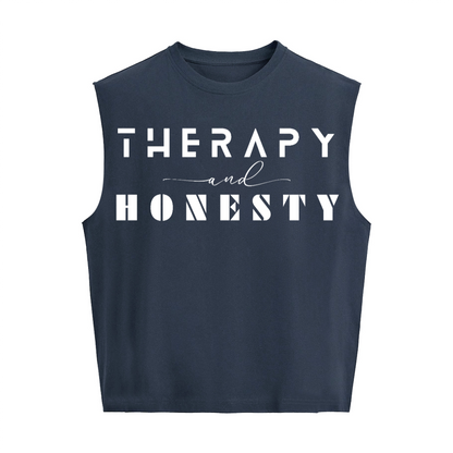 Boxy Cropped Therapy and Honesty Tank Top