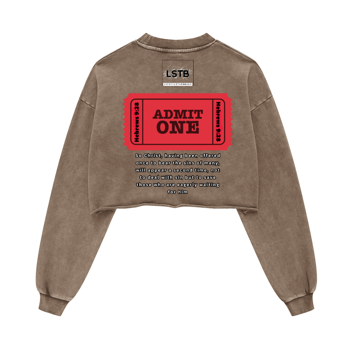 Ladies Long Sleeve Cropped Top HEAVEN is FREE Shirt Hebrews [9:28]