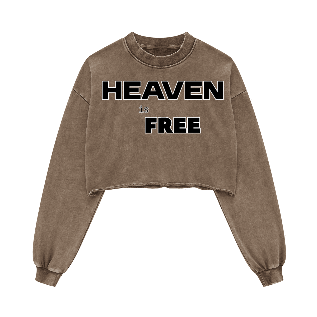 Ladies Long Sleeve Cropped Top HEAVEN is FREE Shirt Hebrews [9:28]