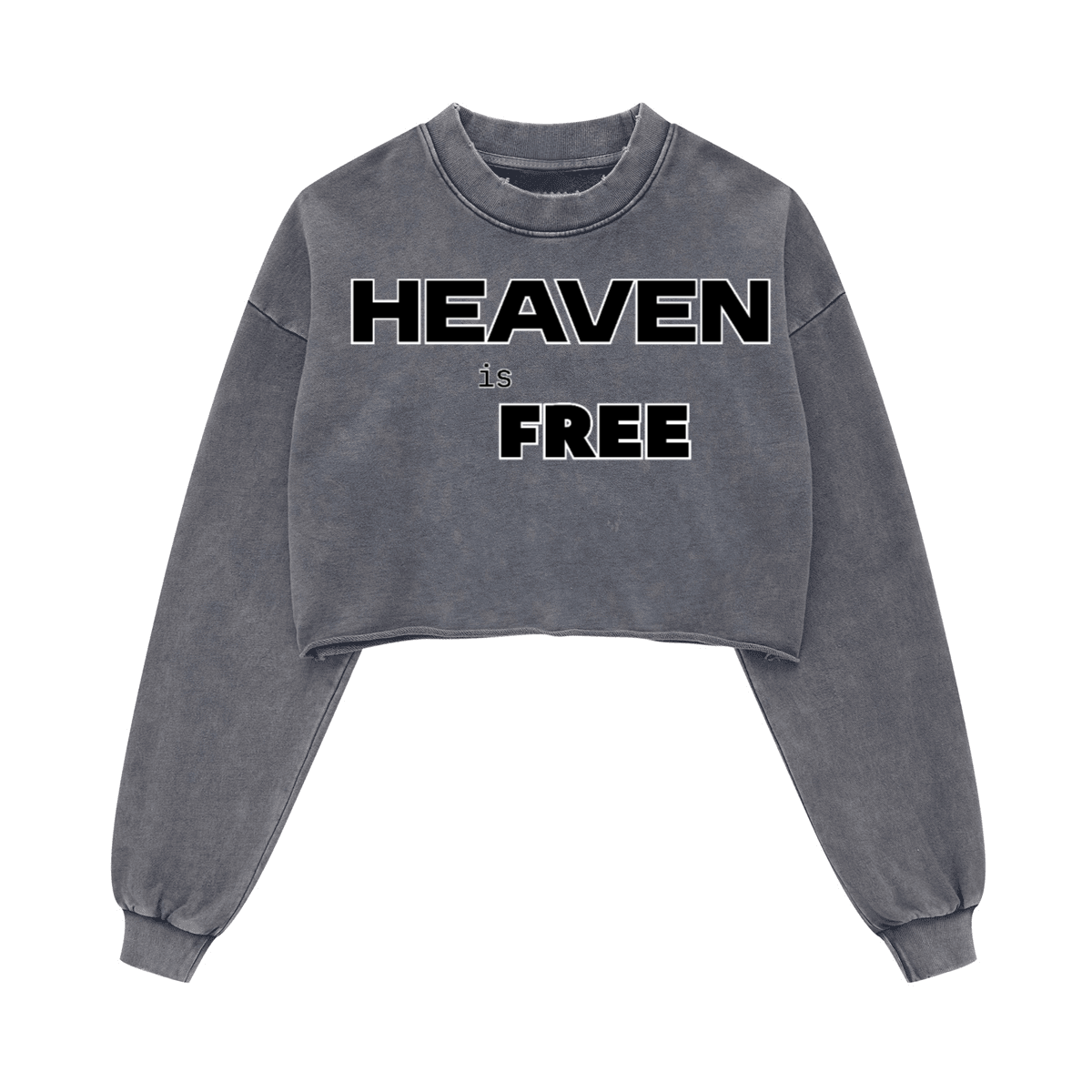 Ladies Long Sleeve Cropped Top HEAVEN is FREE Shirt Hebrews [9:28]
