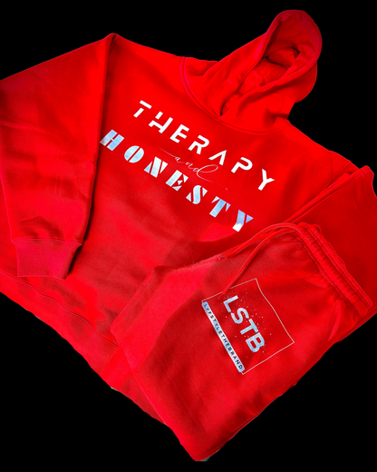 Oversized Therapy and Honesty Stacked Hoodie Set